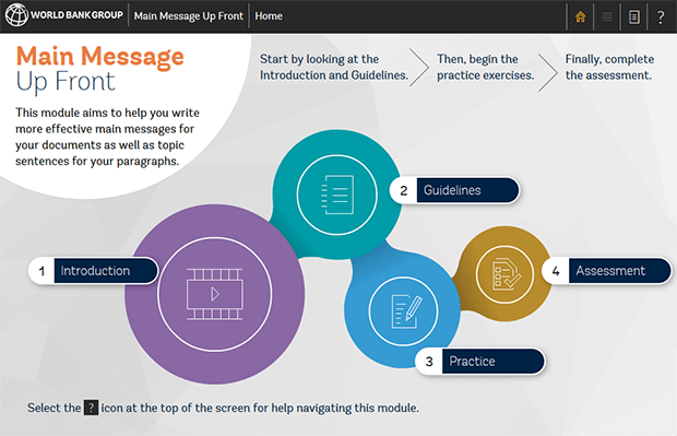 eLearning Modules for World Bank Group