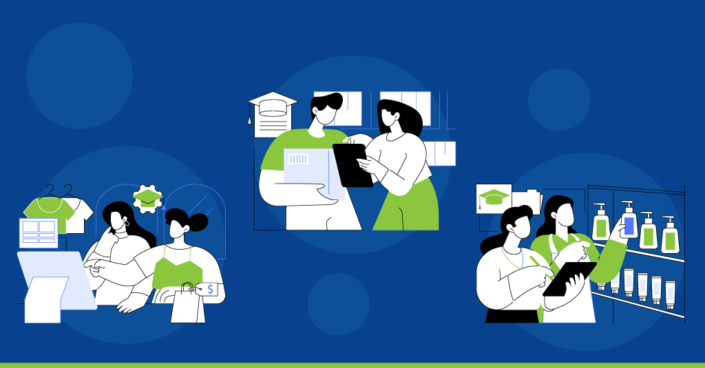 Retail associate assisting customer confidently after eLearning training, Upside Learning